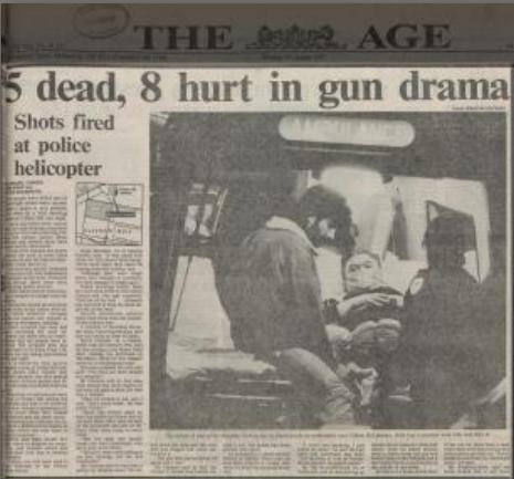 The Age initial journalist reporting of the Hoddle Street shootings